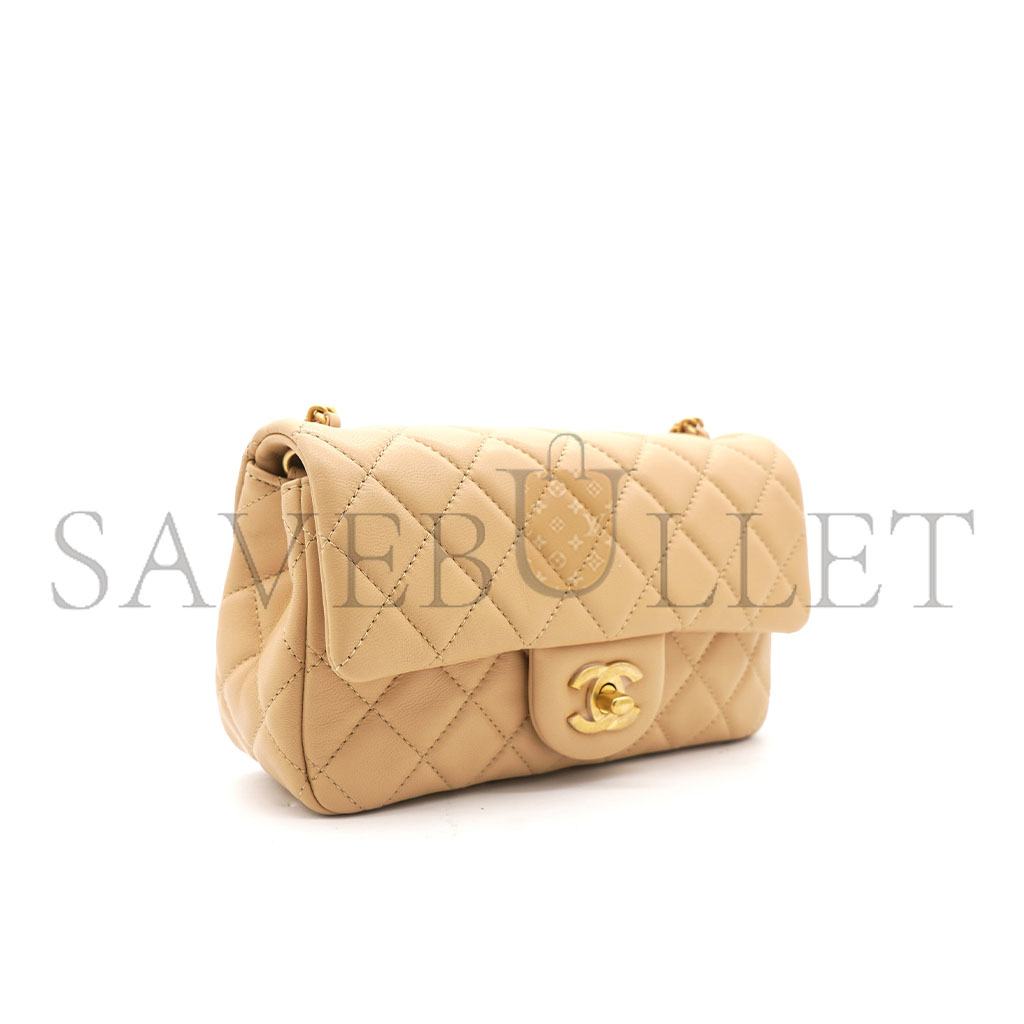 CHANEL MASTER LARGE MINI LAMBSKIN FLAP BAG (20*13*7cm) 